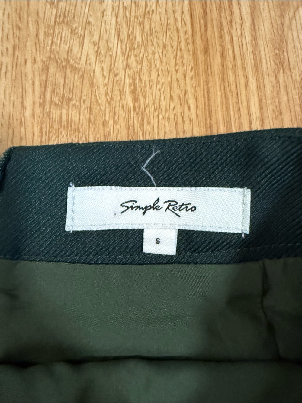 Simple Retro Vintage - Inspired Green Houndstooth A-Line  Women Skirt - Size S - Picture 6 of 14